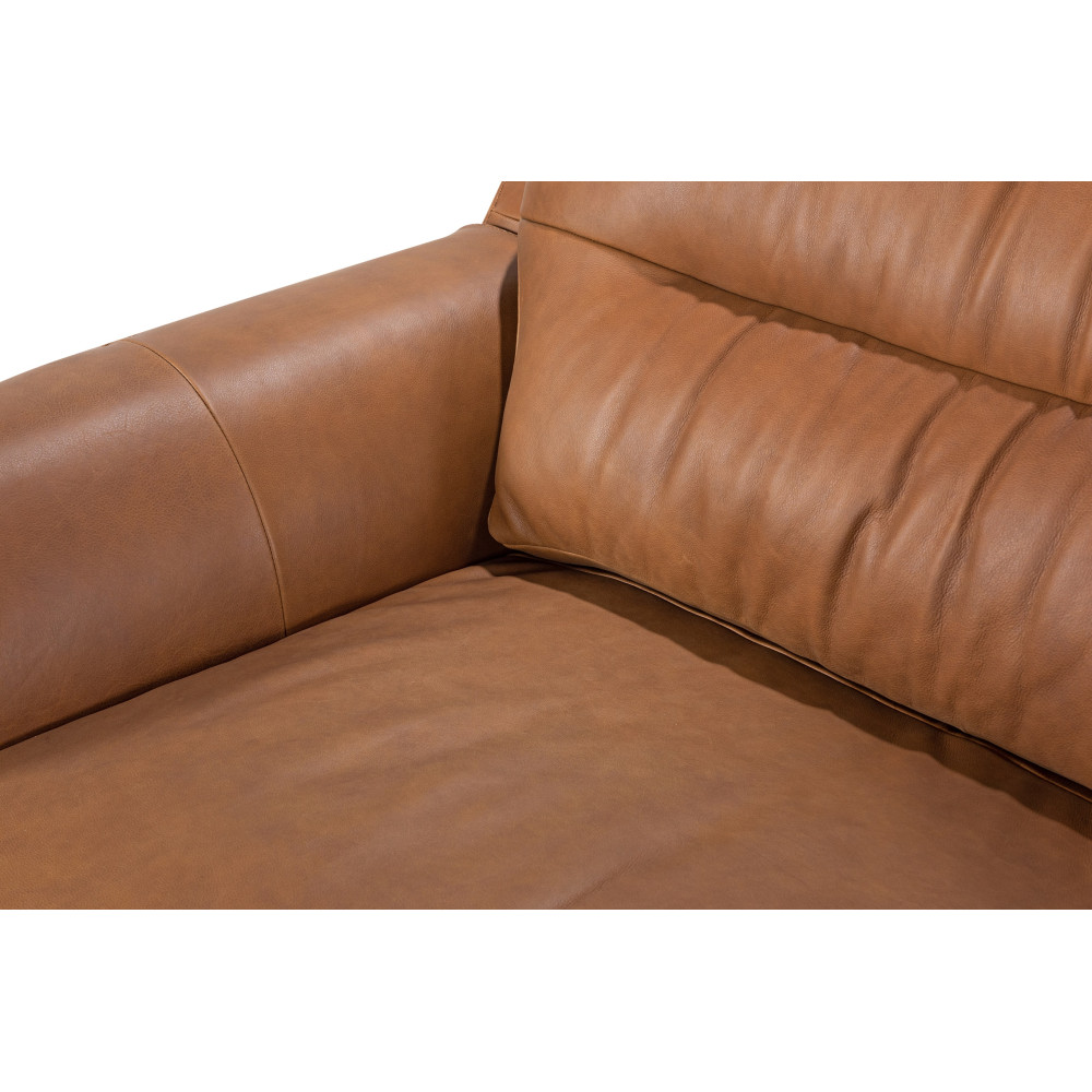Orsini Sofa in Sterling Dark Tan SemiAniline Leather